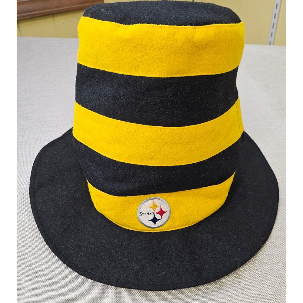 Reebok Pittsburgh Steelers Top Hat Unisex OSFA Black Gold Striped‎ NFL Fan Gear
